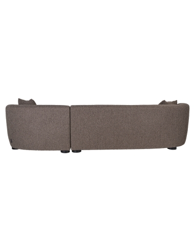 Canapé d'Angle Droit Tissu Brun Généreux PANDORA