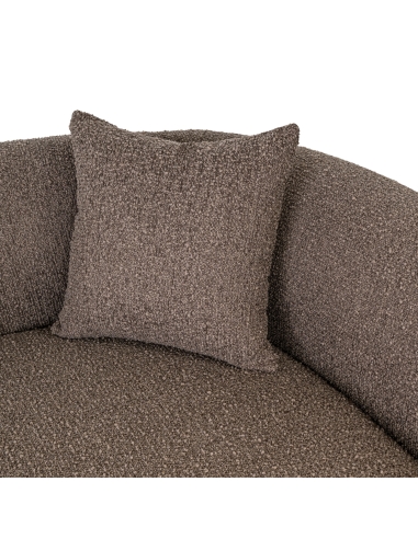 Right Corner Sofa Brown Fabric Generous PANDORA