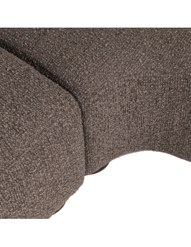 Right Corner Sofa Brown Fabric Generous PANDORA