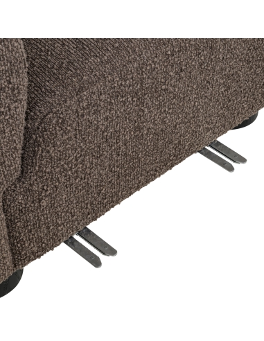 Right Corner Sofa Brown Fabric Generous PANDORA
