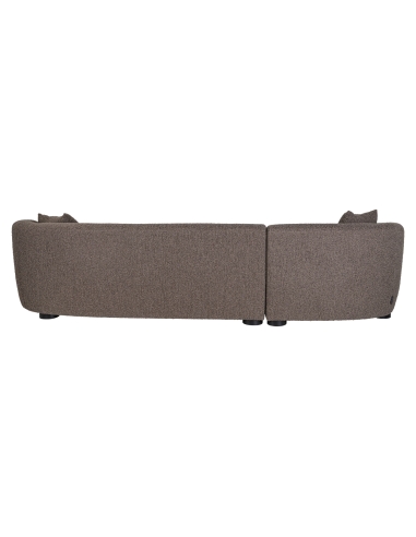 Canapé d'Angle Gauche Tissu Brun Généreux PANDORA