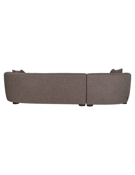 Canapé d'Angle Gauche Tissu Brun Généreux PANDORA