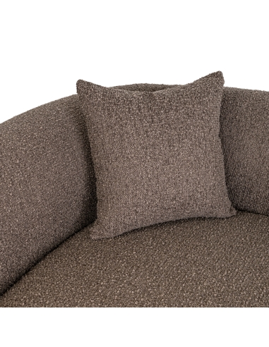 Linkes Ecksofa Stoff Braun Großzügig PANDORA