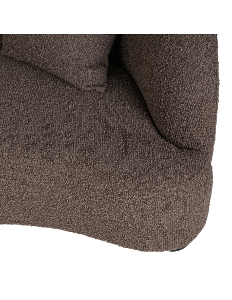 Canapé d'Angle Gauche Tissu Brun Généreux PANDORA