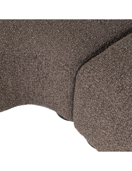 Canapé d'Angle Gauche Tissu Brun Généreux PANDORA