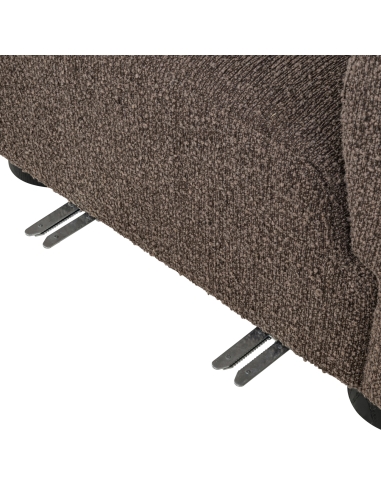 Canapé d'Angle Gauche Tissu Brun Généreux PANDORA
