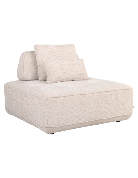 Sofá Modular Encosto Amovível Tecido Natural TUDOR