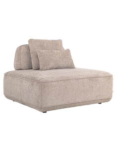 Modular Sofa with Removable Backrest Moka Fabric TUDOR