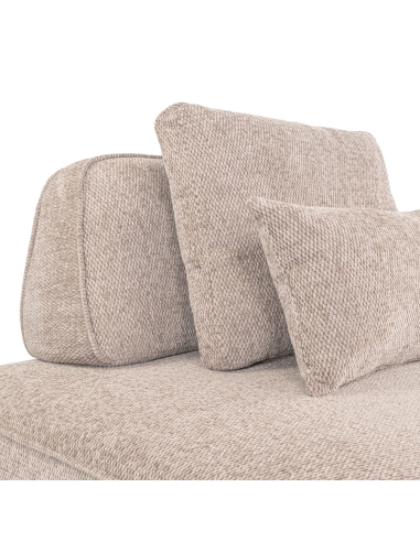 Modulares Sofa mit abnehmbarem Rückenlehne Stoff Moka TUDOR