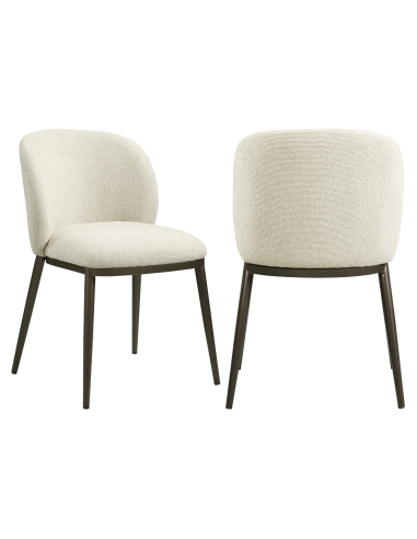 Fire-Resistant Fabric Dining Chair Biscuit GANDY