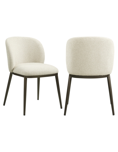 Fire-Resistant Fabric Dining Chair Biscuit GANDY