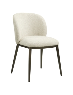 Chaise de Salle à Manger Tissu Ignifugé Biscuit GANDY 2