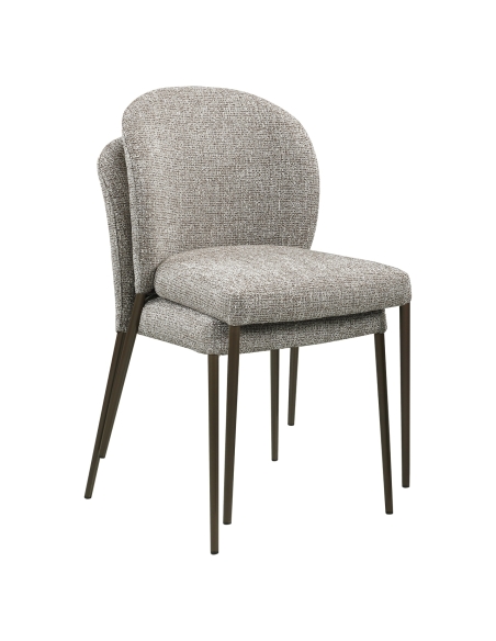 Stackable Tweed Fabric Fire-Retardant Earth Chairs STACKER