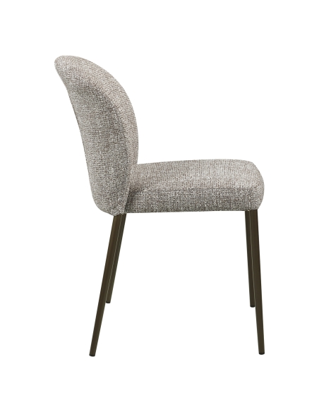 Chaises Empilables Tissu Tweed Terre Ignifugé STACKER