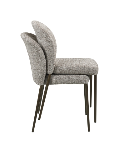 Chaises Empilables Tissu Tweed Terre Ignifugé STACKER