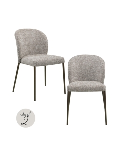 Chaises Empilables Tissu Tweed Terre Ignifugé STACKER