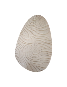 Organic Relief Pebble-Shaped Rug Beige SVERRE