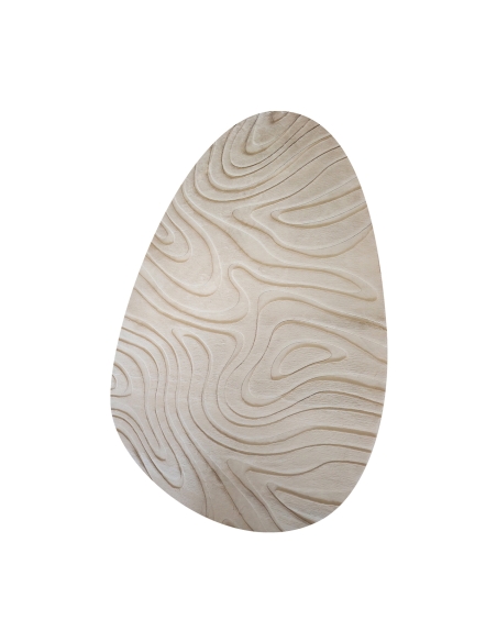 Tapis Forme Galet Relief Organique Beige SVERRE