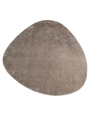 Tapis Forme Galet Texture Douce Brun FREYA