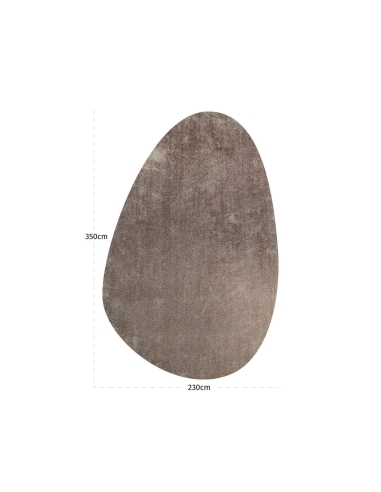 Tapis Forme Galet Texture Douce Brun FREYA