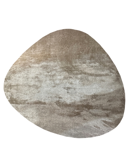 Alfombra Forma Guijarro Relieve Matizado Beige MATS