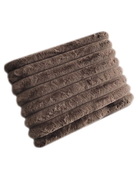 Manta Textura Canelada Suave Taupe FURENZO