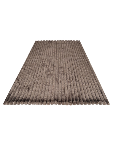 Zachte geribbelde plaid taupe FURENZO