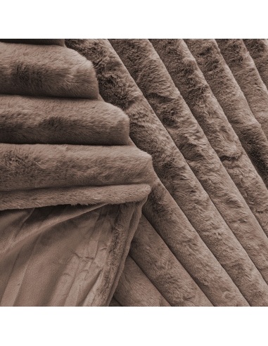 Manta de textura acanalada suave topo FURENZO