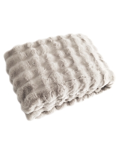 Plaid met zachte golvende textuur Crème FLUFF