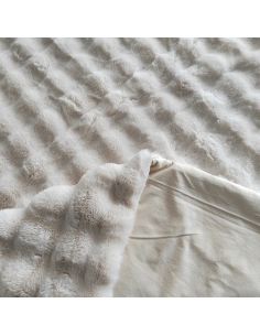 Manta de textura suave ondulada crema FLUFF 2