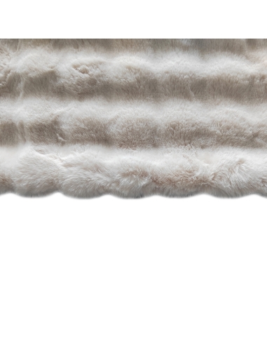 Manta de textura suave ondulada crema FLUFF