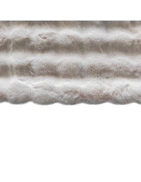 Manta de textura suave ondulada crema FLUFF