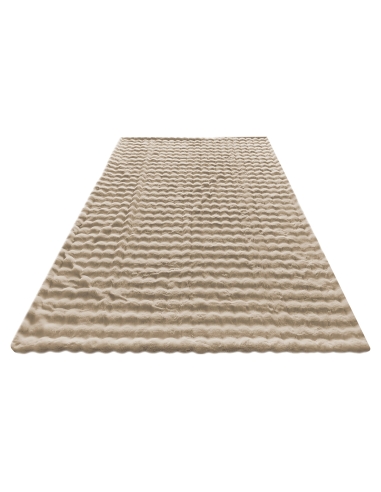 Plaid Texture Luxueuse Envers Velours Beige PLUSH