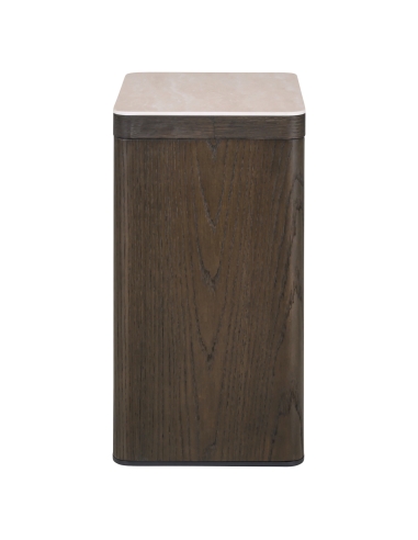 Table d'Appoint Plateau Effet Travertin NANDO