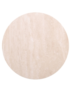 Table d'Appoint Ronde Plateau Effet Travertin RITZ 2
