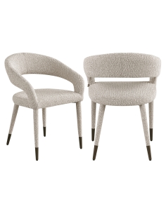 Cadeira Silhueta Escultural Bouclé Natural GIA