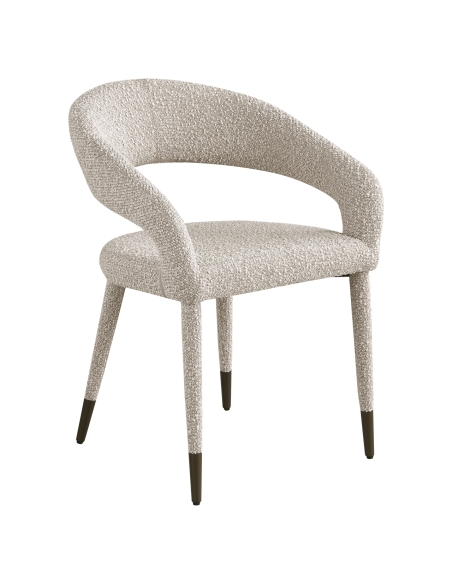 Chaise Silhouette Sculpturale Bouclé Naturel GIA