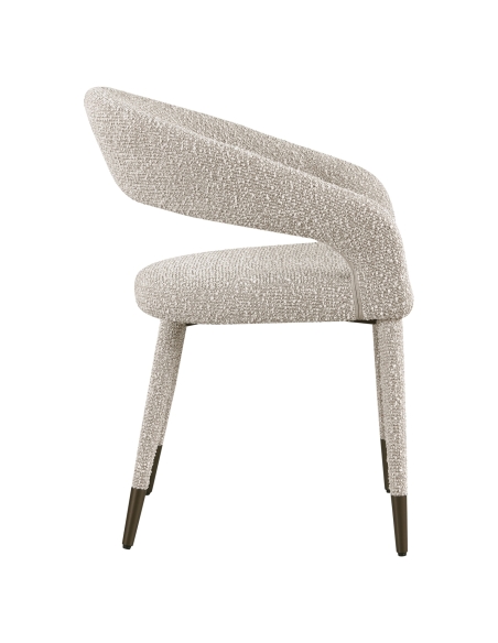 Chaise Silhouette Sculpturale Bouclé Naturel GIA