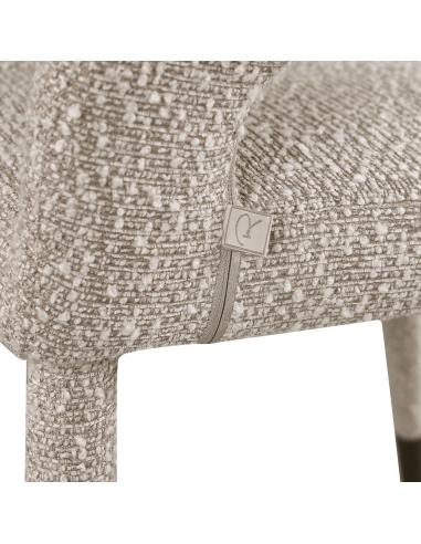 Chaise Silhouette Sculpturale Bouclé Naturel GIA