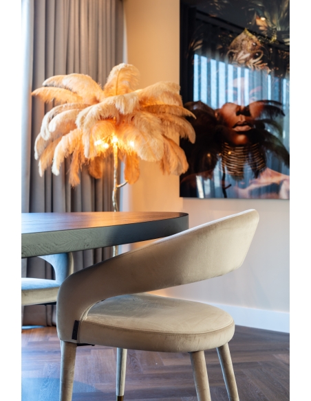 Chaise Silhouette Sculpturale Bouclé Naturel GIA