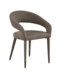 Sedia Silhouette Scultorea Bouclé Marrone GIA 2