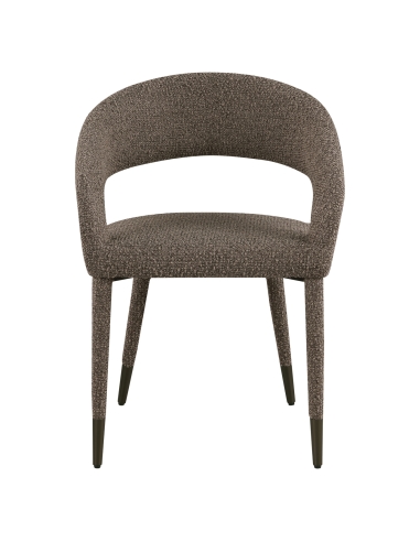 Silla Silueta Escultural Bouclé Marrón GIA