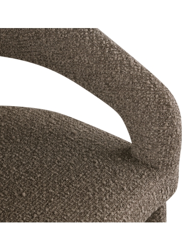 Chaise Silhouette Sculpturale Bouclé Brun GIA