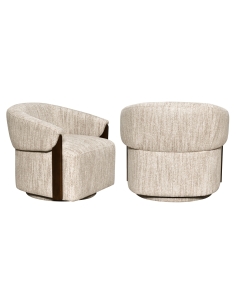Fauteuil Pivotant Ignifugé Tissage Naturel MARINA 2
