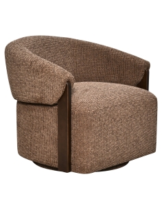 Fauteuil Pivotant Ignifugé Tissage Brun MARINA
