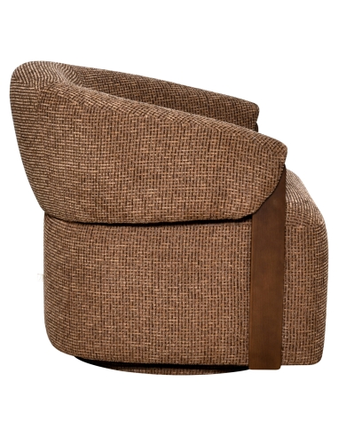 Sillón giratorio ignífugo tejido marrón MARINA