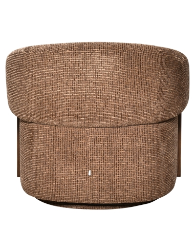 Draaibare brandvertragende fauteuil geweven bruin MARINA