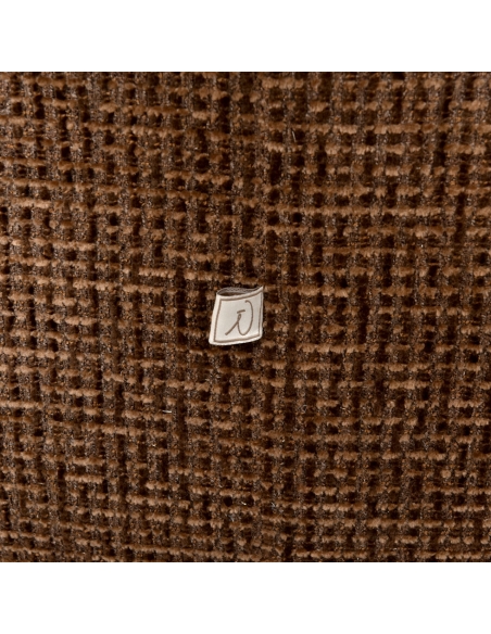 Sillón giratorio ignífugo tejido marrón MARINA
