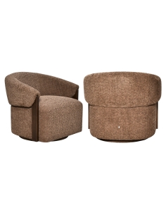Sillón giratorio ignífugo tejido marrón MARINA 2