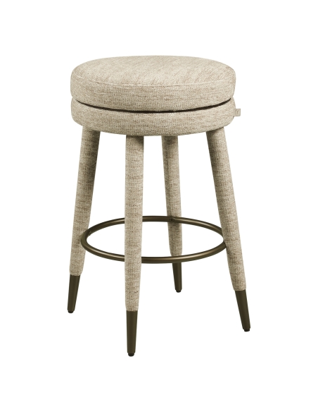 Tabouret de Comptoir Pivotant Rond Naturel TENASHAR